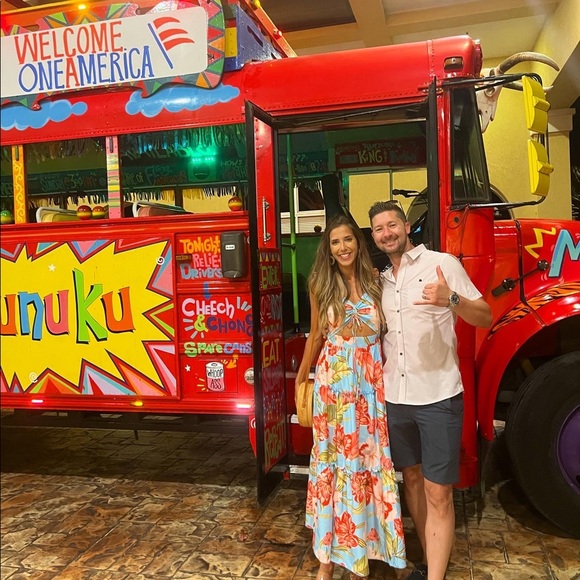 Tropical print cut out floral maxi dress! - Picture 5 of 8